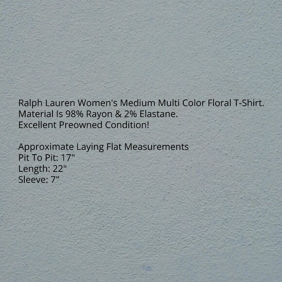 Ralph Lauren Floral T-Shirt - Picture 5 of 8